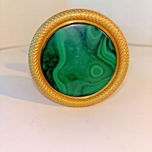 Vintage Door Knobs Bronze Green Malachite Antique Pair Of  Architectural Handles